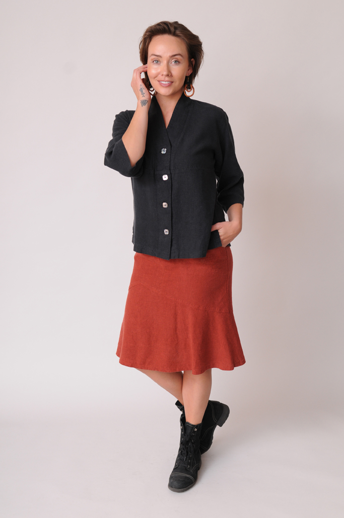 Black-hemp-Tencel-top-skirt