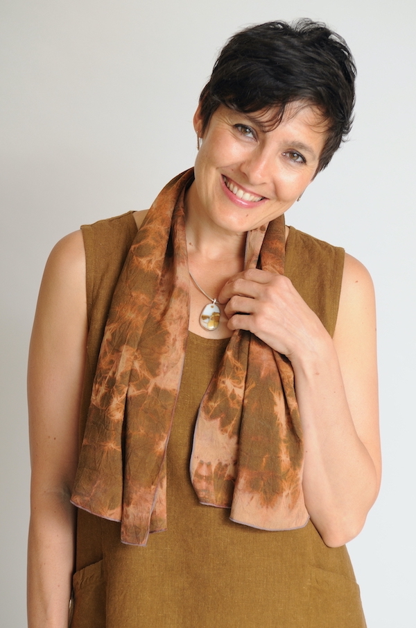 The hemp and Tencel in Zoe’s Trapeze Tunic in Toffee is an Earth-friendly fabrication—the cornerstone of sustainable clothing. Scarf in silk.