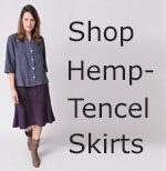 women's hemp and tencel skirts