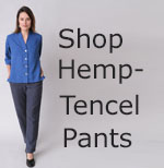 women's hemp and tencel pants