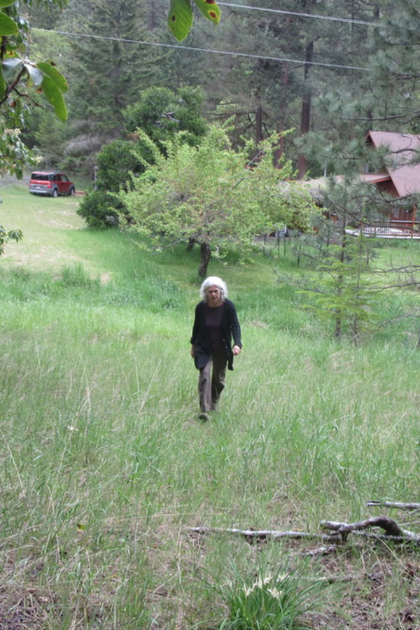 On our daily walk we pick places that challenge our footing; it turns out that’s good for our brains! I’m wearing the Stovepipe Pants, designed to look good while allowing comfortable movement.