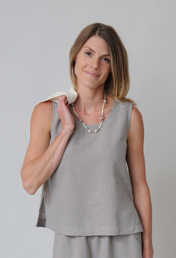 Light Weight tank top in hemp and tencel