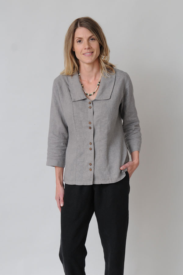 hemp - tencel button top