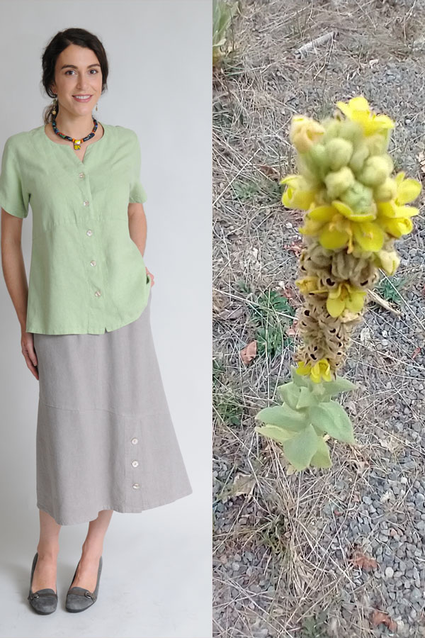 hemp top and skirt