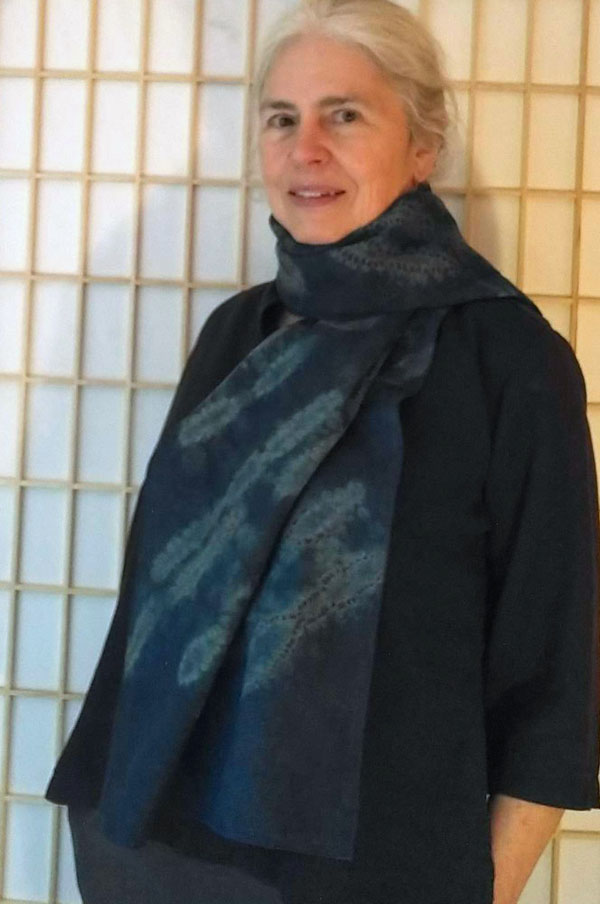 shibori hemp/Tencel scarf