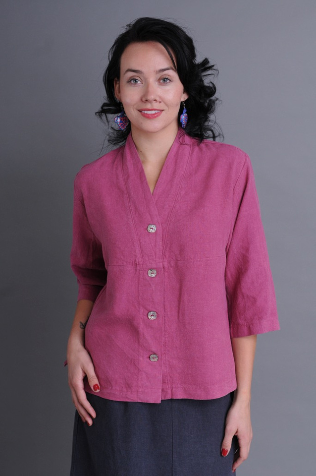 Hemp - Tencel button-up women's top