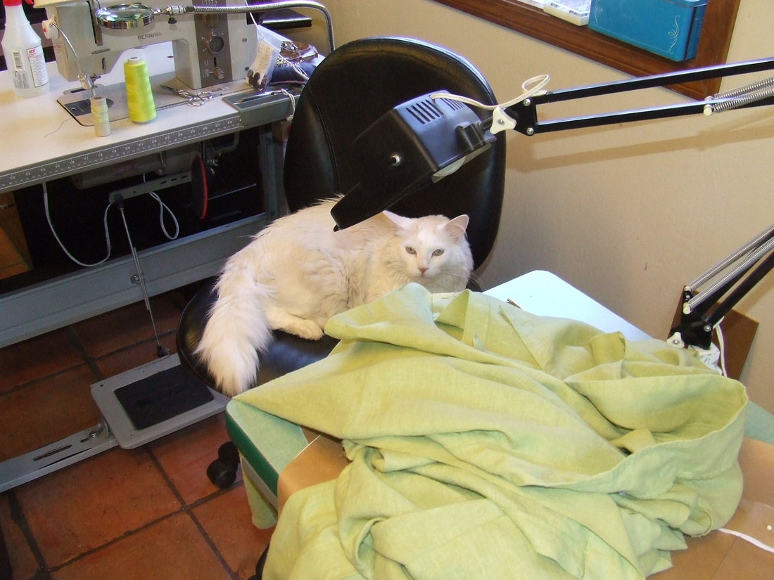 Oliver at the sewing machine