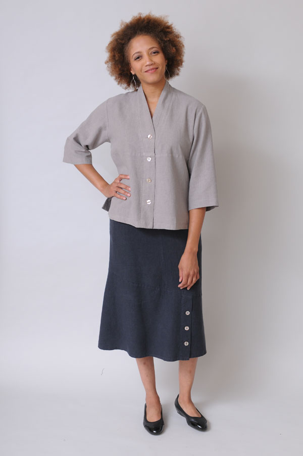 long travel skirt in hemp and Tencel