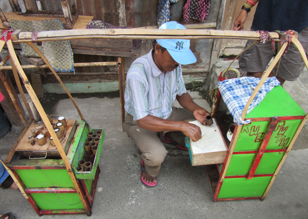 Traditional rice snack in Solo, Java, Indonesia