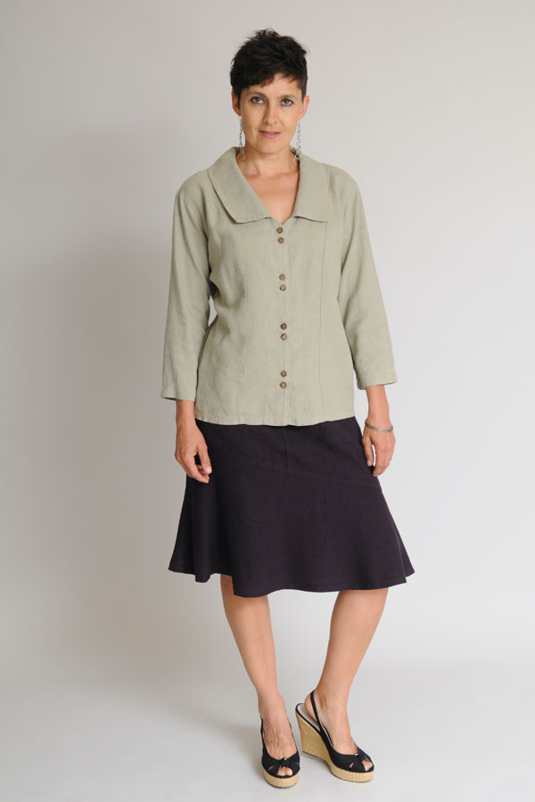 Are the hemp and Tencel content in the Sage Princess Top and Plum Flip Skirt bad for the environment? (No, but Higg says yes.)