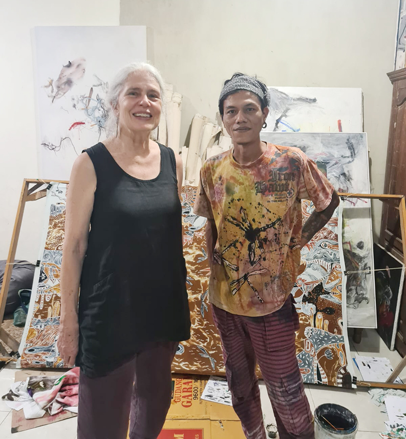 I studied with contemporary painter and batik artist, Hananta Nur