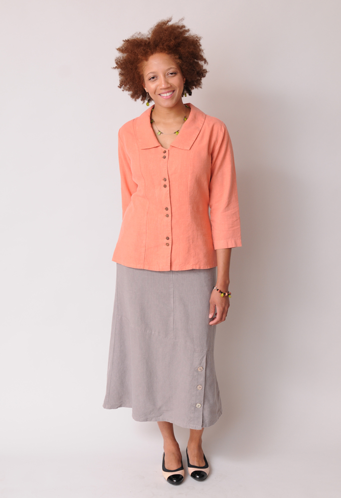 Button-up hemp-Tencel Top