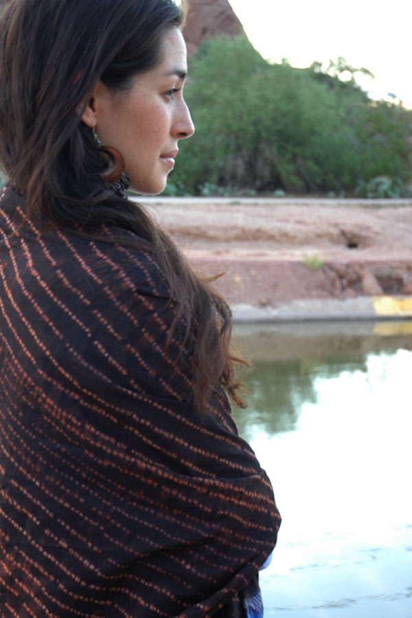 Wrap, hand-dyed in Mauritania, part of our one of a kind collection of scarves and wraps.