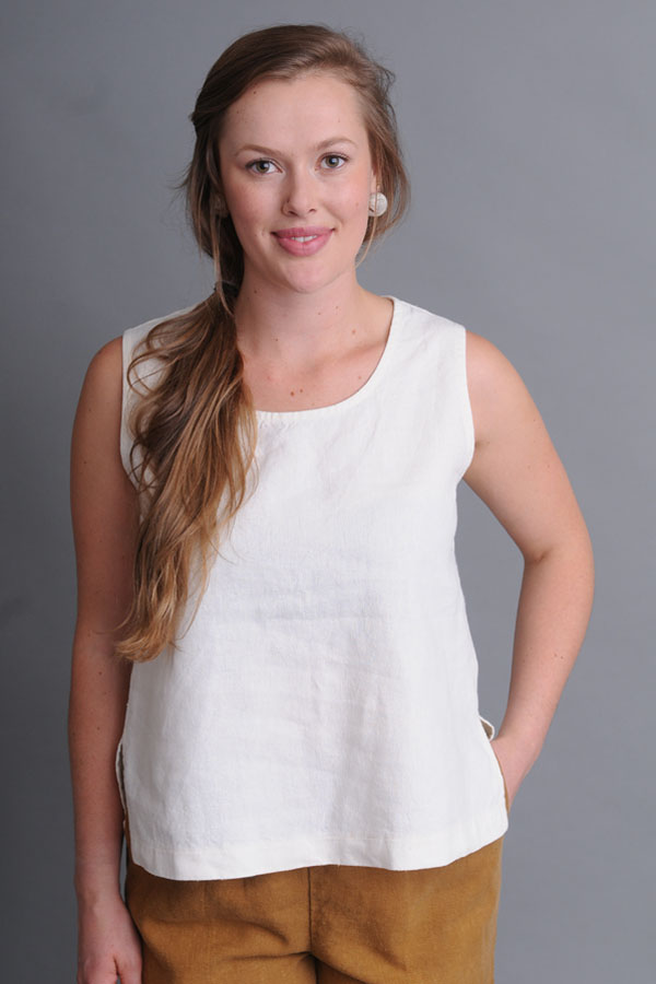 Our Tank Top in Natural contains no dye and is exploitation-free.