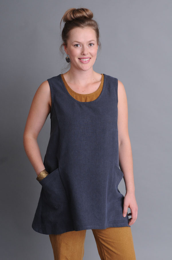 sustainably made Trapeze Tunic in hamp and Tencel