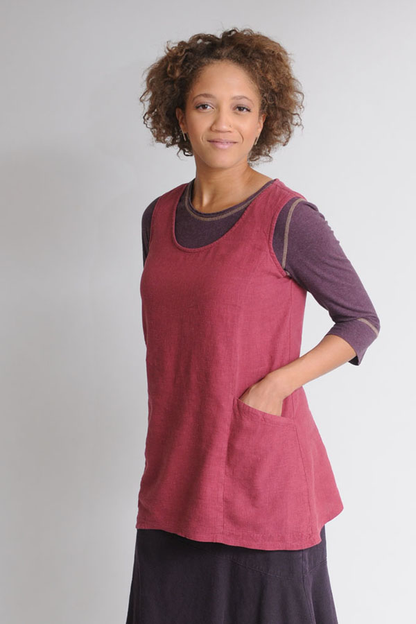 A Trapeze Tunic in Garnet makes for a fun layer in autumn.