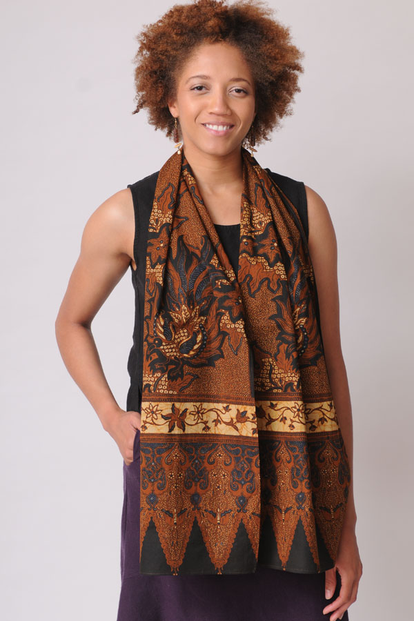 vintage cotton batik scarf from Java