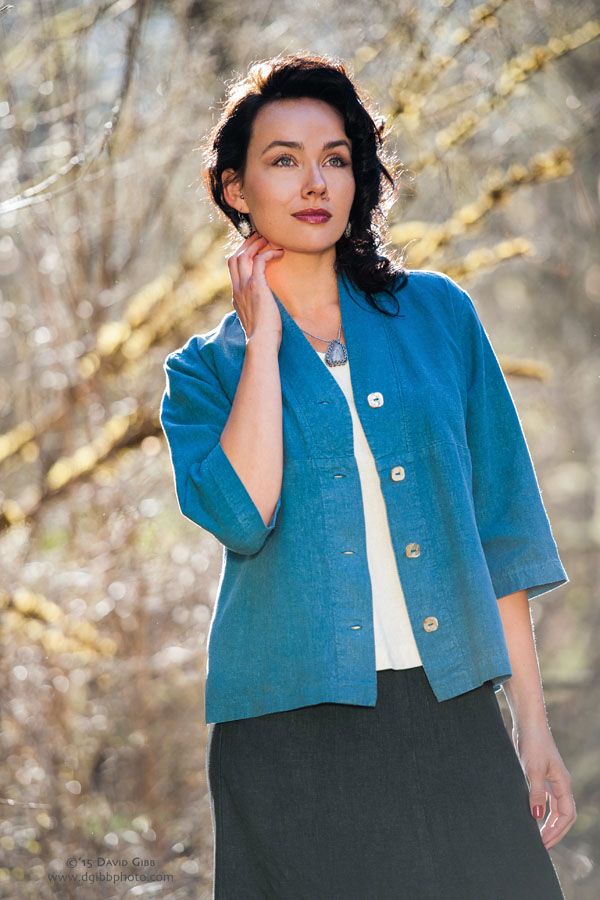 More casual wear has become the norm thanks to outdoor weddings. Tuxedo Top in Teal; Graphite Skirt.